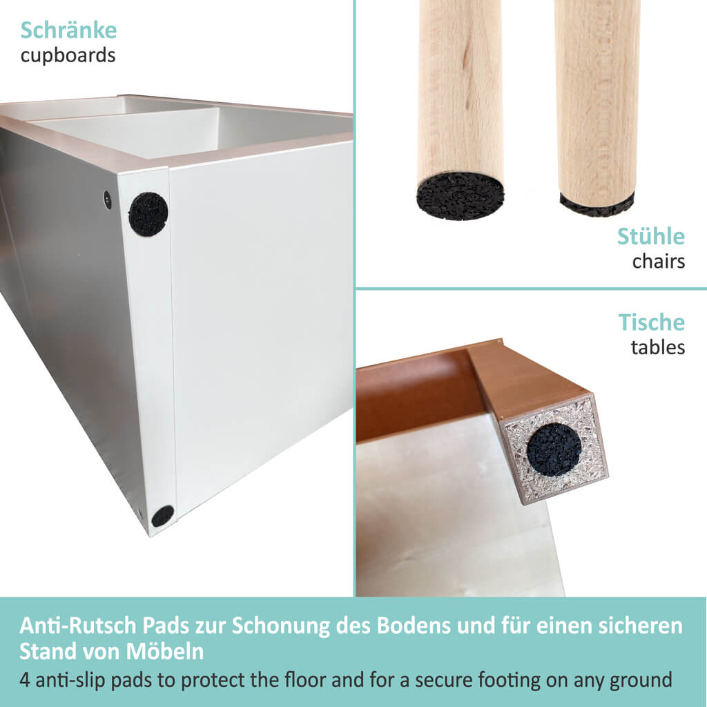 Anti-Rutsch Pads 9er Pack für Parallettes, Liegestützgriffe