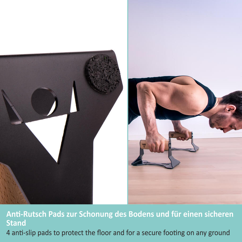 Anti-Rutsch Pads 9er Pack für Parallettes, Liegestützgriffe