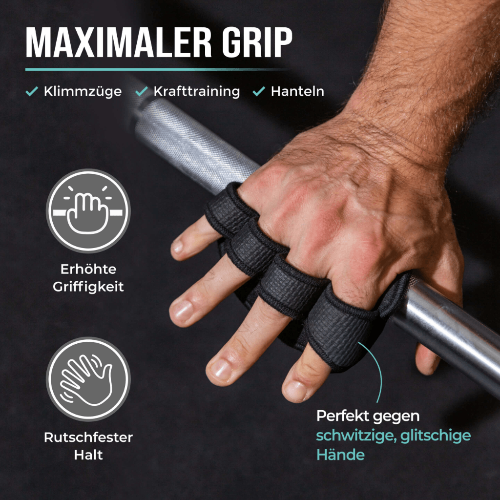 Neopren Griffpads für besseren Griff bei Klimmzügen