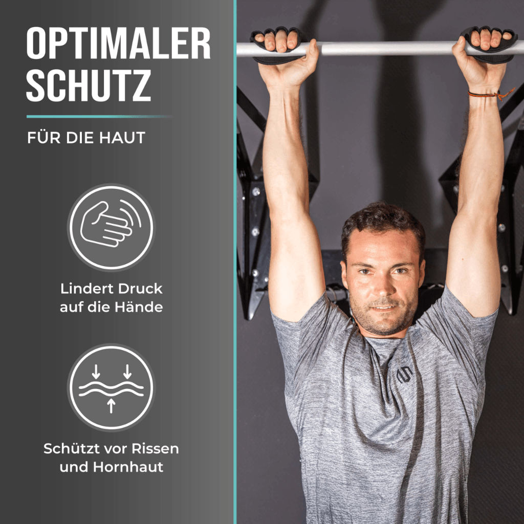 Neopren Griffpads für besseren Griff bei Klimmzügen