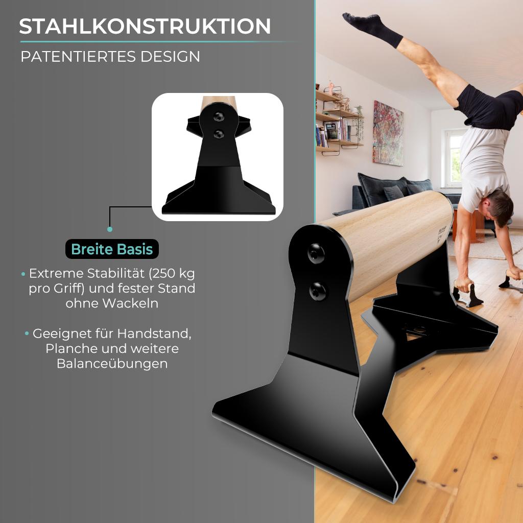 Liegestützgriffe aus Holz mit ergonomischem Griff