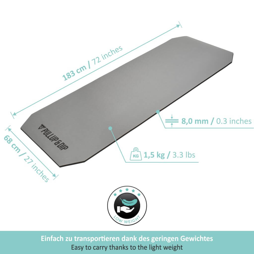 Fitnessmatte mit zwei Schichten, rutschhemmend