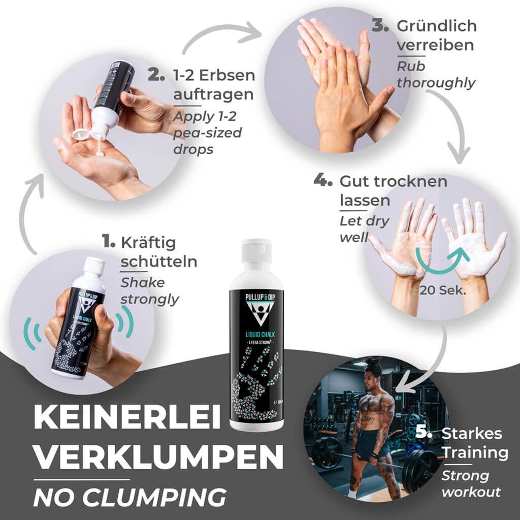 Liquid Chalk für perfekten Grip, schnell trocknend & extra stark