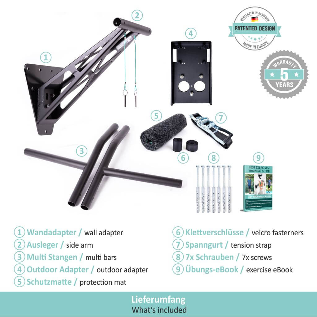 Mobile Klimmzugstange und Dip-Stange für indoor und outdoor