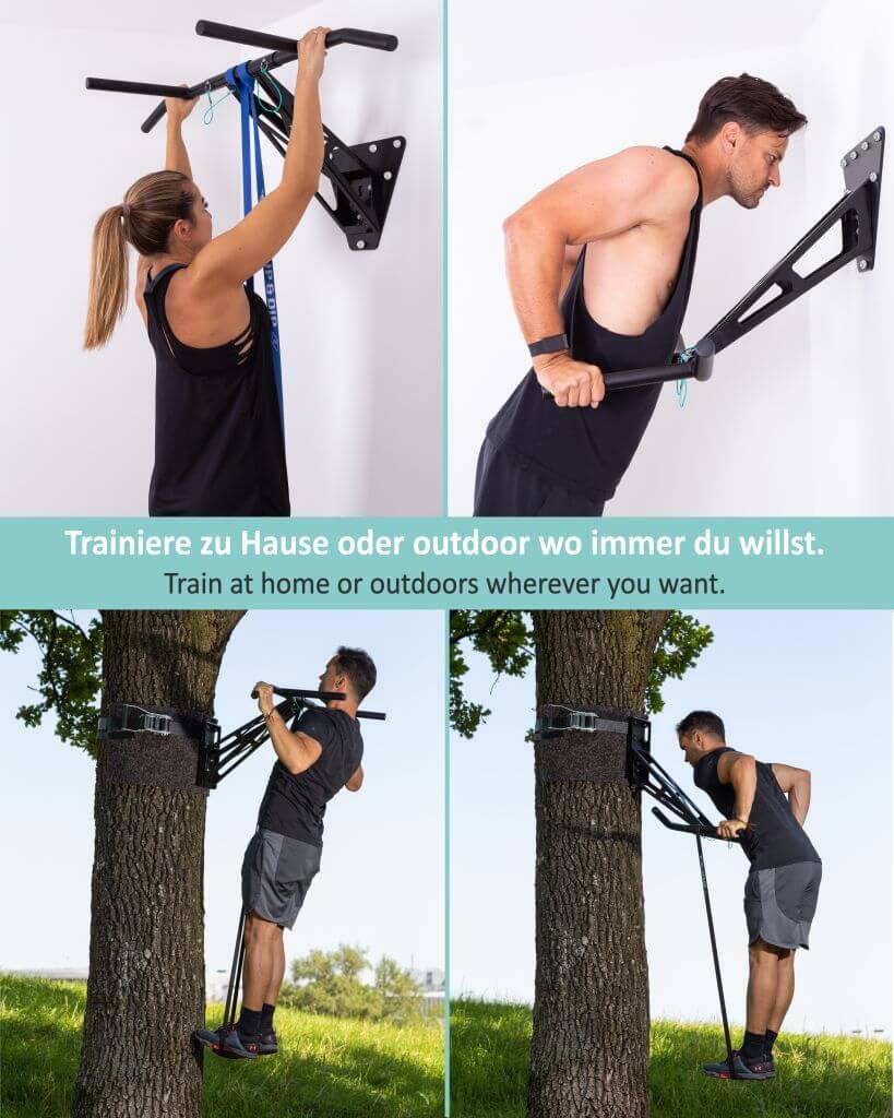 Mobile Klimmzugstange und Dip-Stange für indoor und outdoor