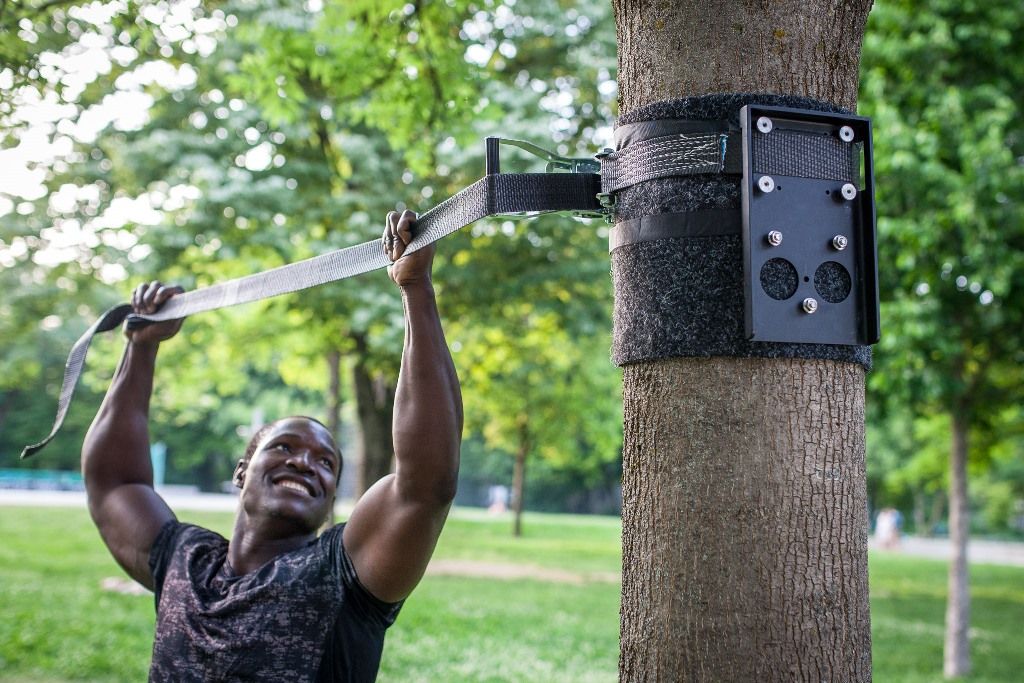 Outdoor Befestigungsset für Pullup & Dip Stange an Baum/Pfosten