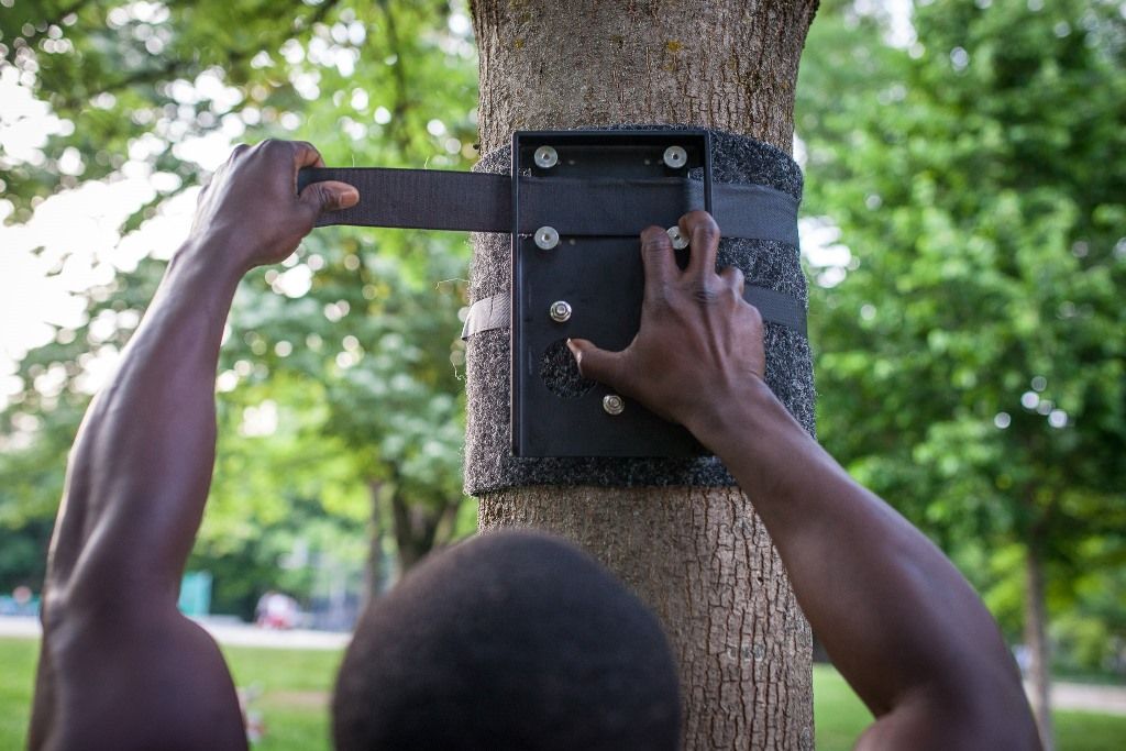 Outdoor Befestigungsset für Pullup & Dip Stange an Baum/Pfosten
