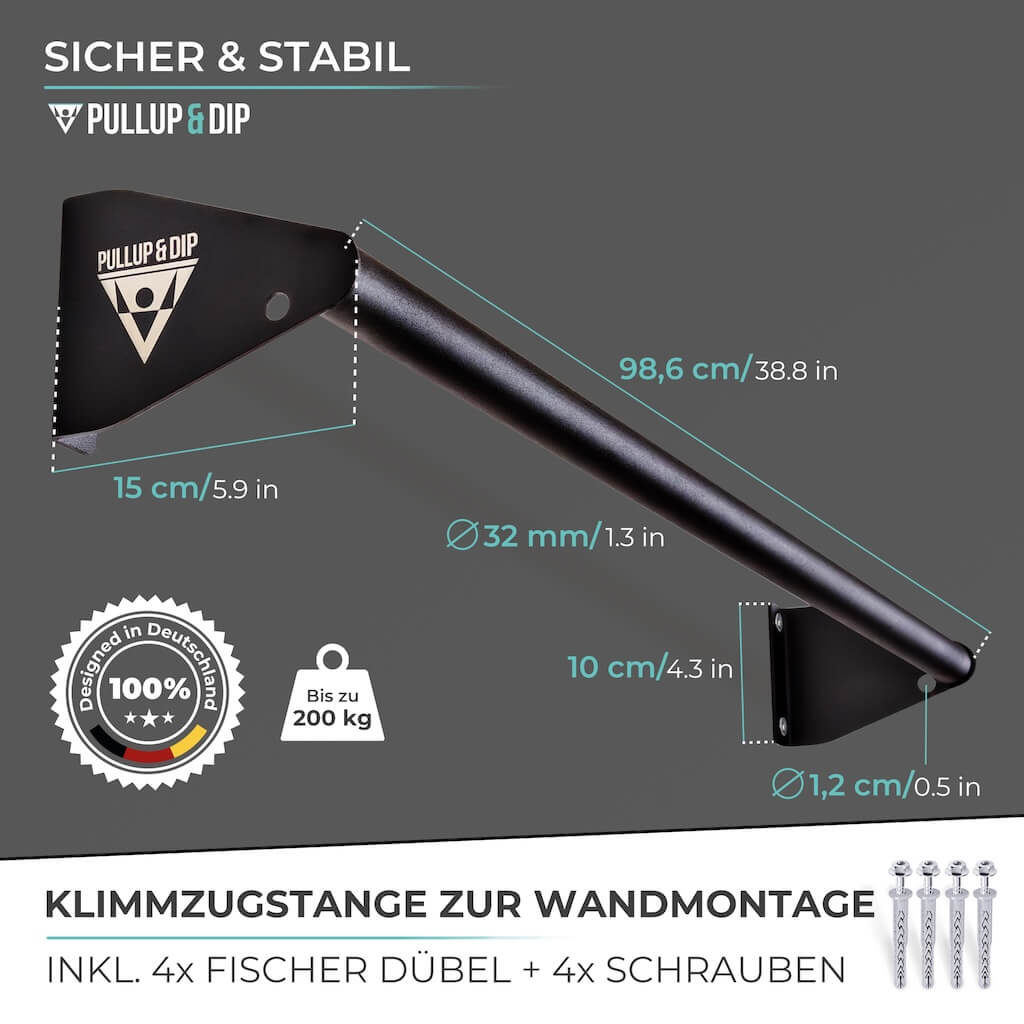 Klimmzugstange zur Wandmontage über Türrahmen