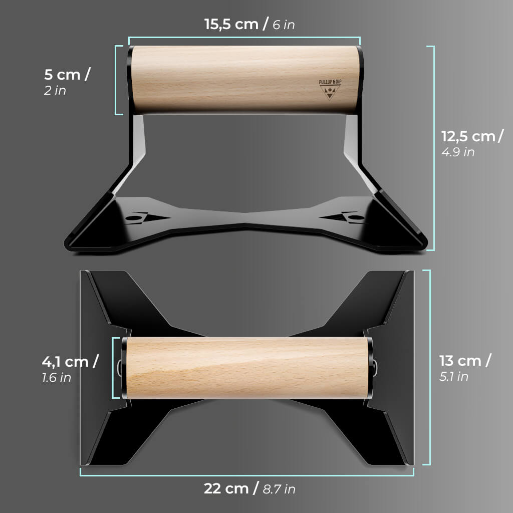 [B-Ware] Liegestützgriffe aus Holz mit ergonomischem Griff