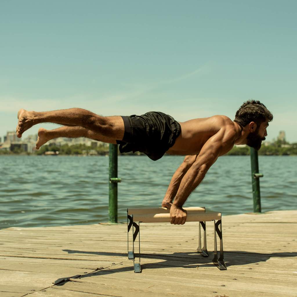 [B-Ware] Holz Parallettes mit ergonomischem Holzgriff